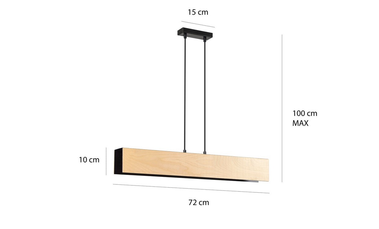 Lampada a Sospensione Carlo, Nero, Acciaio, 72x100x6 cm, EPIKASA