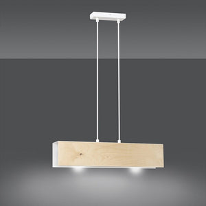 Lampada a Sospensione Carlo, Bianco, Acciaio, 48x100x6 cm, EPIKASA