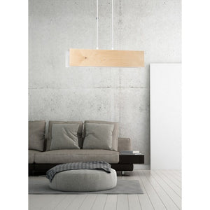 Lampada a Sospensione Carlo, Bianco, Acciaio, 48x100x6 cm, EPIKASA