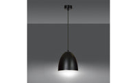 Lampada a Sospensione Lenox, Nero, Acciaio, 20x80x18 cm, EPIKASA