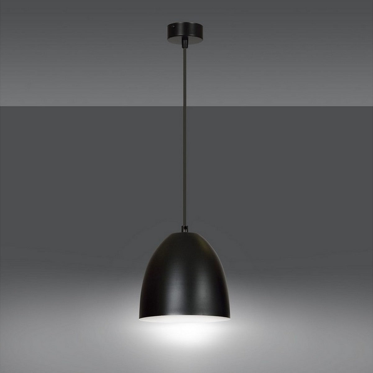 Lampada a Sospensione Lenox, Nero, Acciaio, 20x80x18 cm, EPIKASA