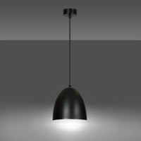 Lampada a Sospensione Lenox, Nero, Acciaio, 20x80x18 cm, EPIKASA