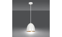 Lampada a Sospensione Lenox, Bianco, Acciaio, 20x80x18 cm, EPIKASA