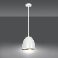 Lampada a Sospensione Lenox, Bianco, Acciaio, 20x80x18 cm, EPIKASA