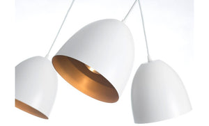 Lampada a Sospensione Lenox, Bianco, Acciaio, 20x80x18 cm, EPIKASA