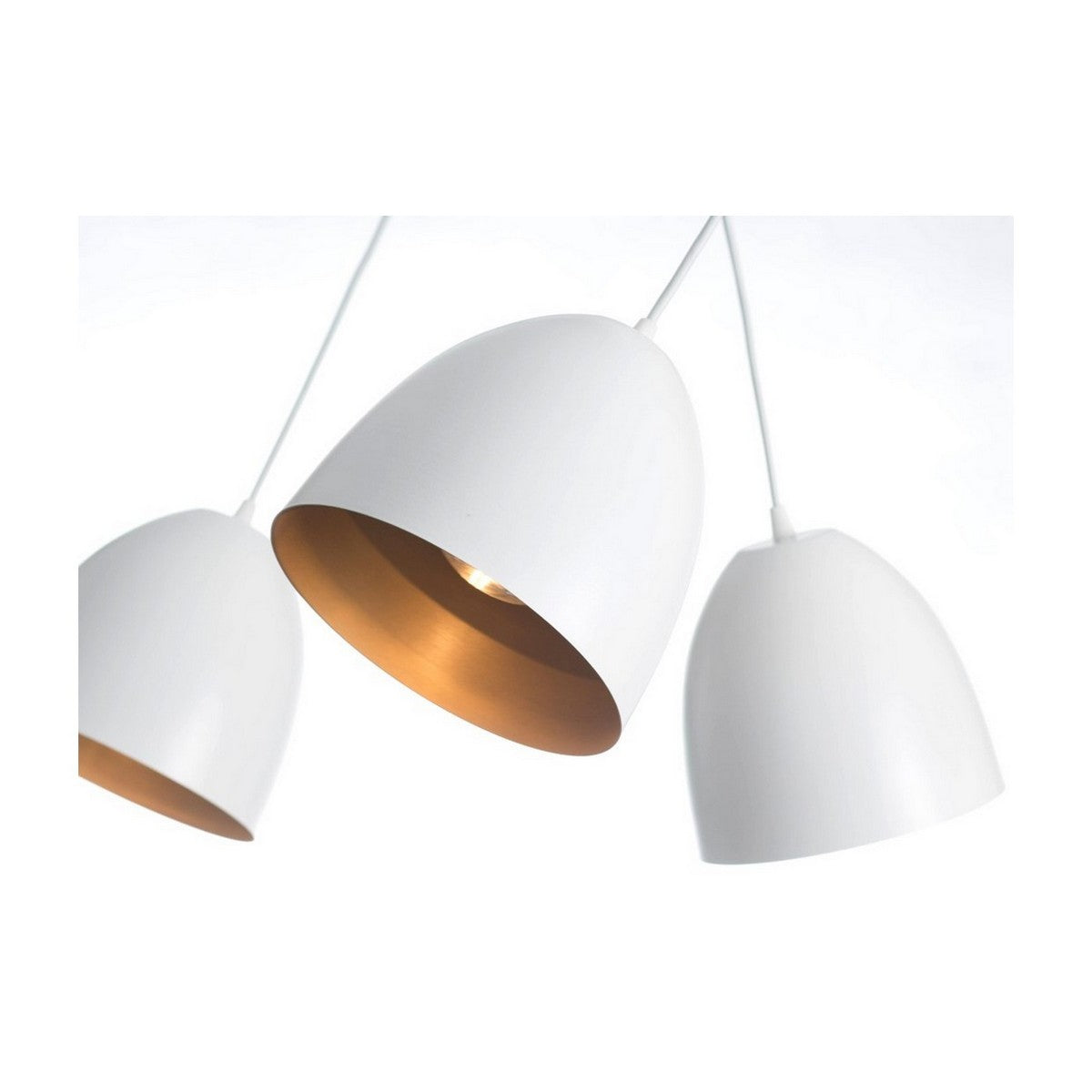 Lampada a Sospensione Lenox, Bianco, Acciaio, 20x80x18 cm, EPIKASA