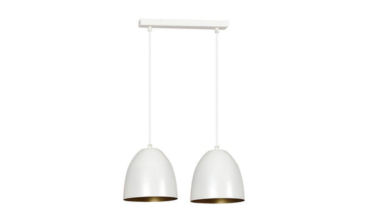 Lampada a Sospensione Lenox, Bianco, Acciaio, 45x80x18 cm, EPIKASA