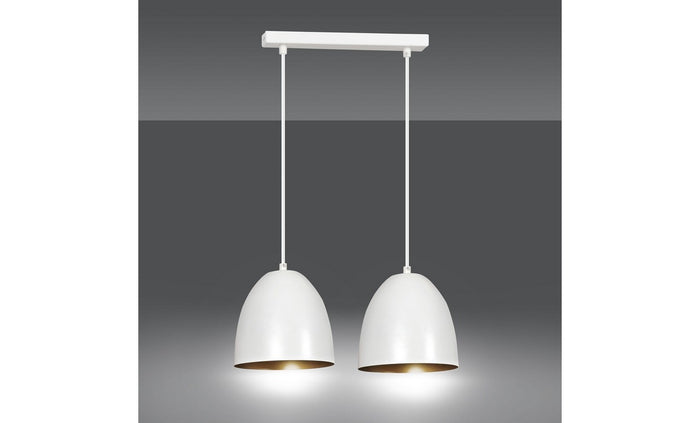 Lampada a Sospensione Lenox, Bianco, Acciaio, 45x80x18 cm, EPIKASA