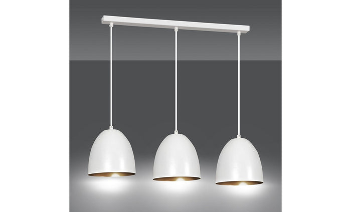 Lampada a Sospensione Lenox, Bianco, Acciaio, 70x80x18 cm, EPIKASA