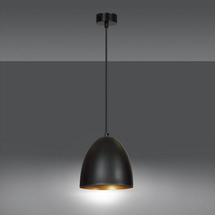 Lampada a Sospensione Lenox, Nero, Acciaio, 20x80x18 cm, EPIKASA