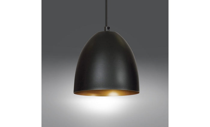 Lampada a Sospensione Lenox, Nero, Acciaio, 20x80x18 cm, EPIKASA