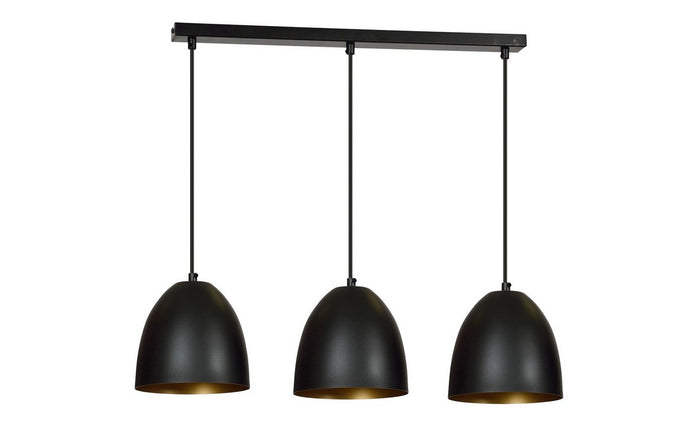 Lampada a Sospensione Lenox, Nero, Acciaio, 70x80x18 cm, EPIKASA