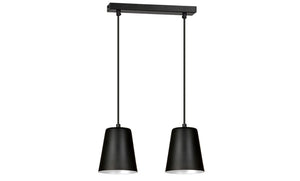 Lampada a Sospensione Milargo, Nero, Acciaio, 40x100x14 cm, EPIKASA