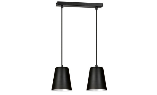 Lampada a Sospensione Milargo, Nero, Acciaio, 40x100x14 cm, EPIKASA