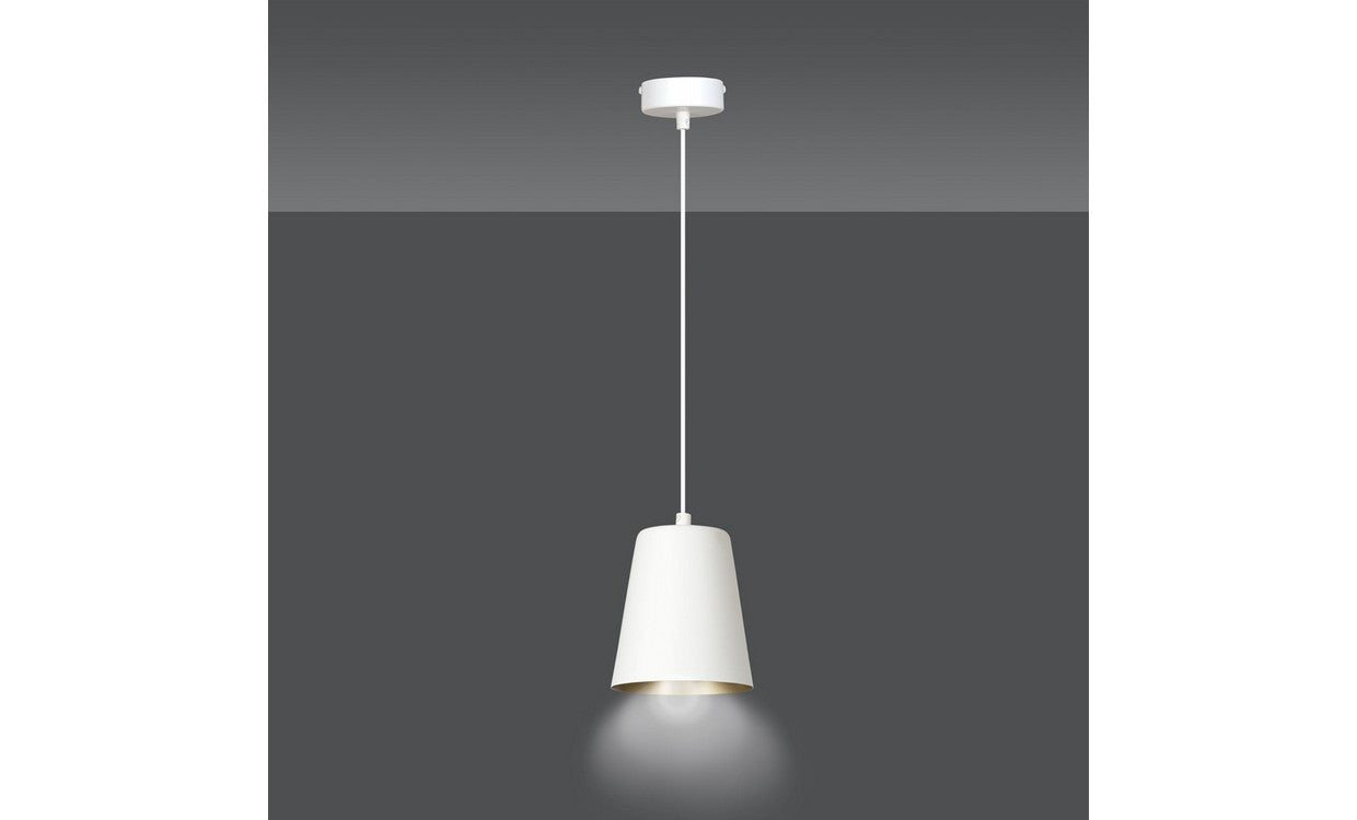 Lampada a Sospensione Milargo, Bianco, Acciaio, 14x100x14 cm, EPIKASA