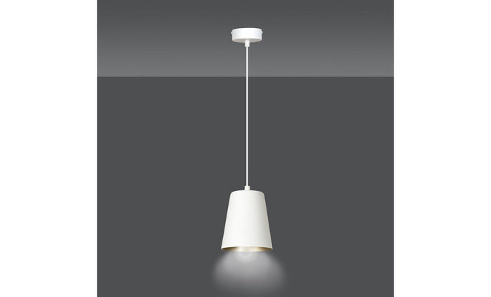 Lampada a Sospensione Milargo, Bianco, Acciaio, 14x100x14 cm, EPIKASA