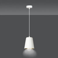 Lampada a Sospensione Milargo, Bianco, Acciaio, 14x100x14 cm, EPIKASA