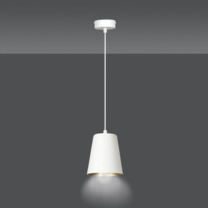 Lampada a Sospensione Milargo, Bianco, Acciaio, 14x100x14 cm, EPIKASA