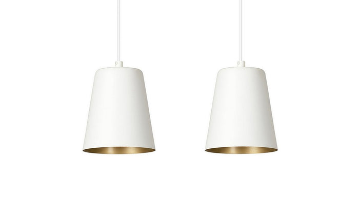 Lampada a Sospensione Milargo, Bianco, Acciaio, 40x100x14 cm, EPIKASA