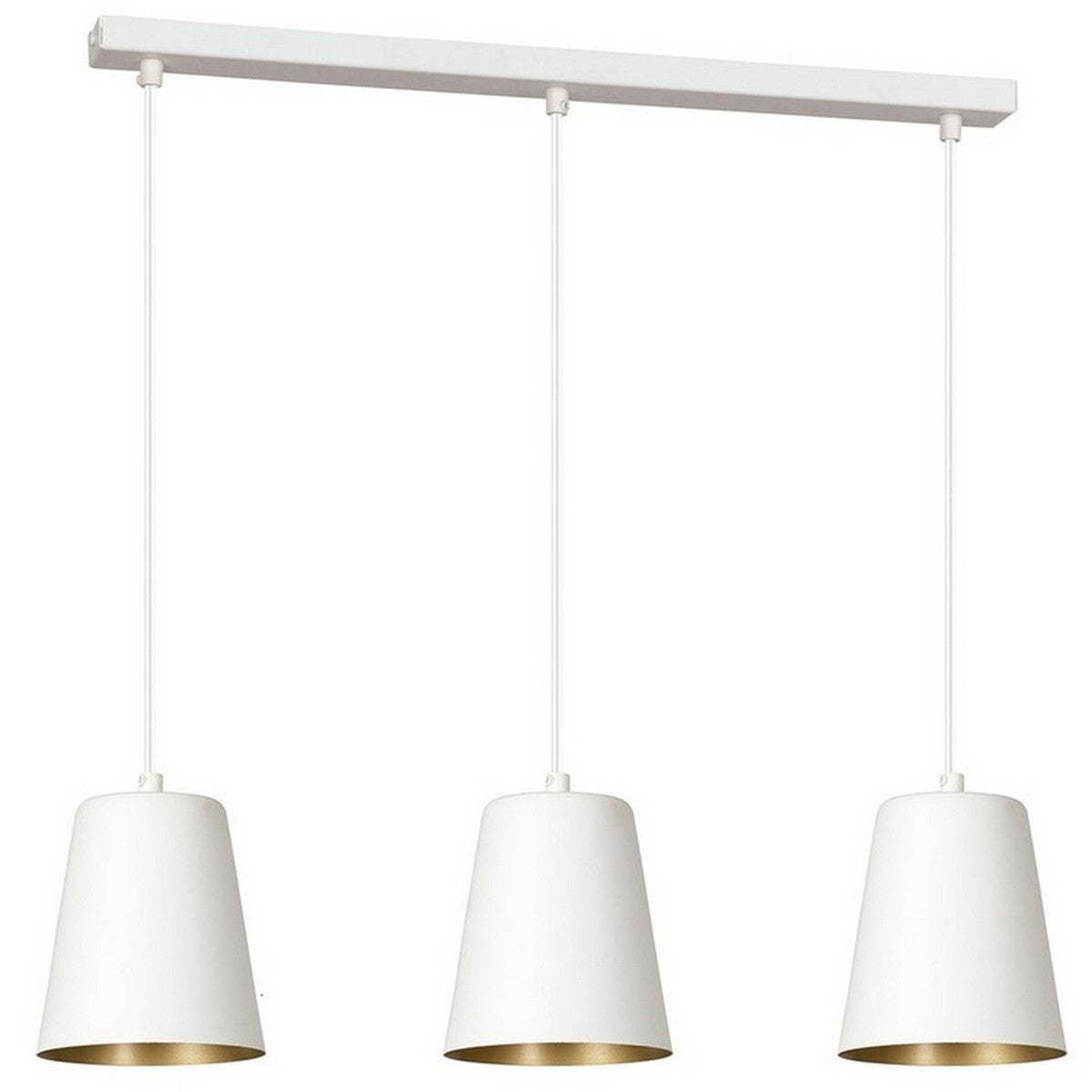 Lampada a Sospensione Milargo, Bianco, Acciaio, 66x100x14 cm, EPIKASA