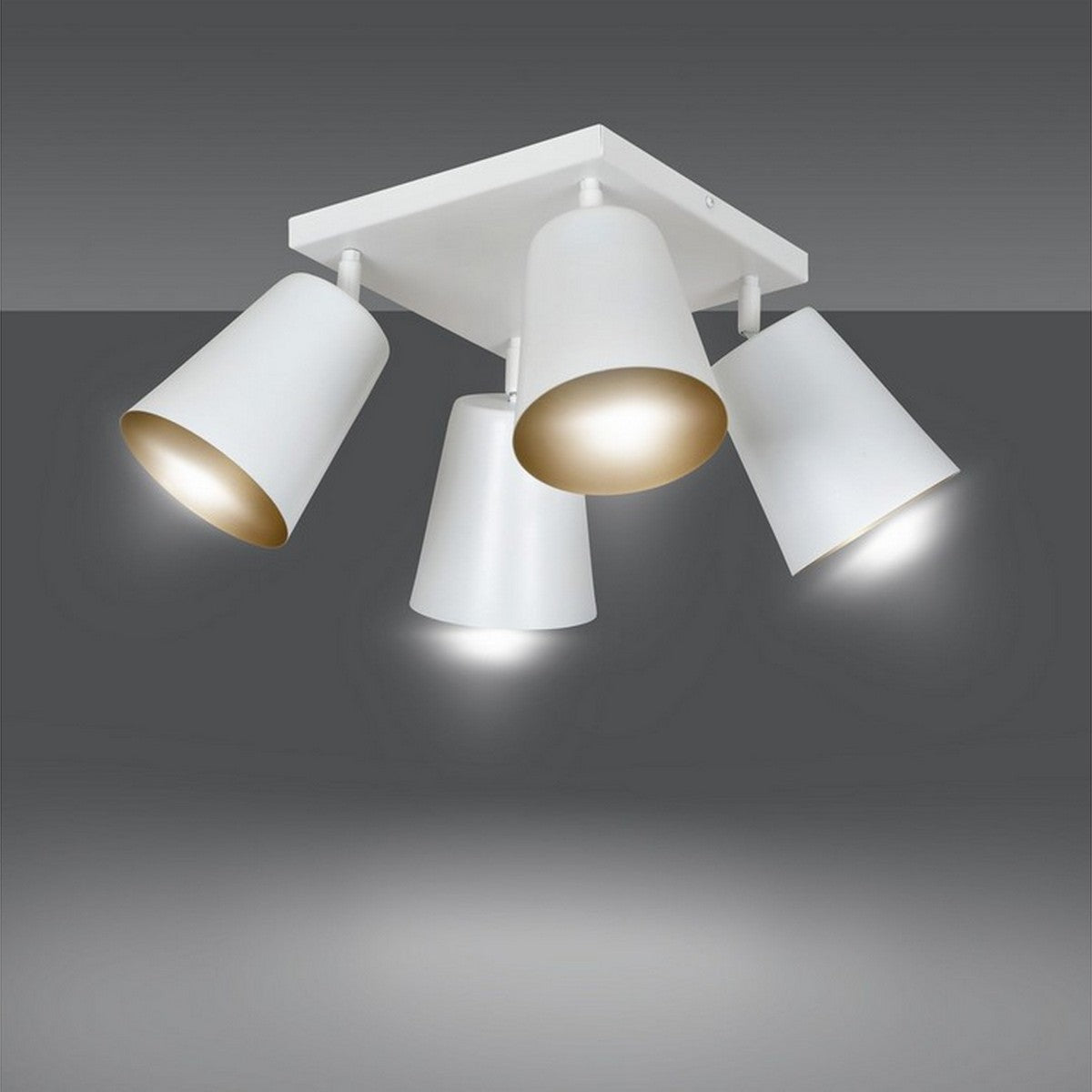 Lampada a Soffitto Prism, Bianco, Acciaio, 55x30x60 cm, EPIKASA