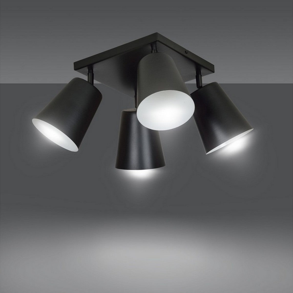 Lampada a Soffitto Prism, Nero, Acciaio, 55x30x60 cm, EPIKASA