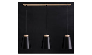 Lampada a Sospensione Bolero, Nero, Acciaio, 66x100x14 cm, EPIKASA