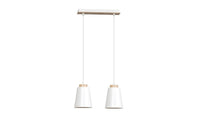 Lampada a Sospensione Bolero, Bianco, Acciaio, 40x100x14 cm, EPIKASA