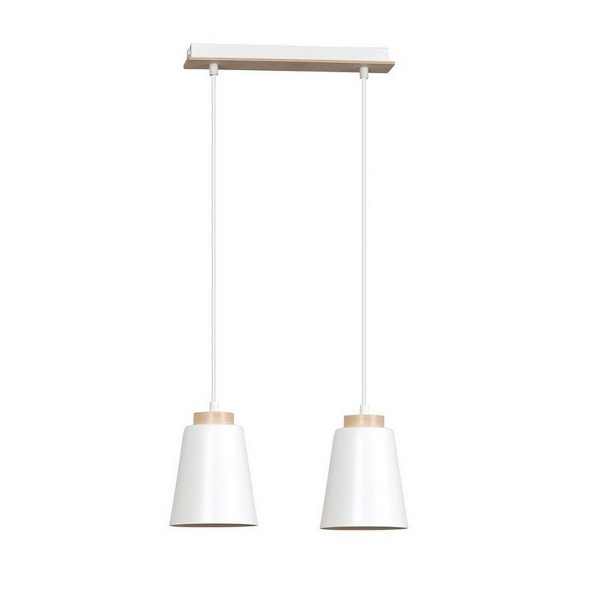 Lampada a Sospensione Bolero, Bianco, Acciaio, 40x100x14 cm, EPIKASA