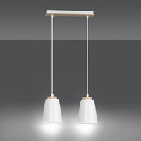 Lampada a Sospensione Bolero, Bianco, Acciaio, 40x100x14 cm, EPIKASA