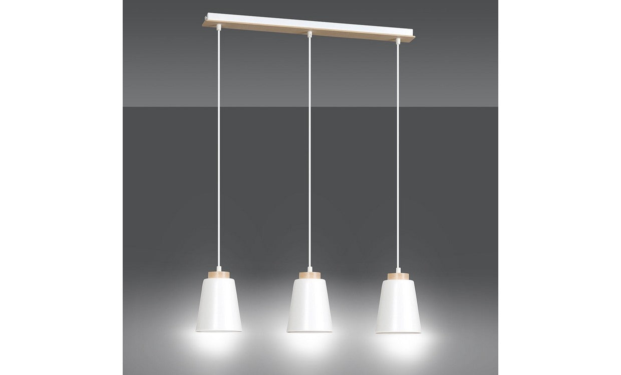 Lampada a Sospensione Bolero, Bianco, Acciaio, 66x100x14 cm, EPIKASA