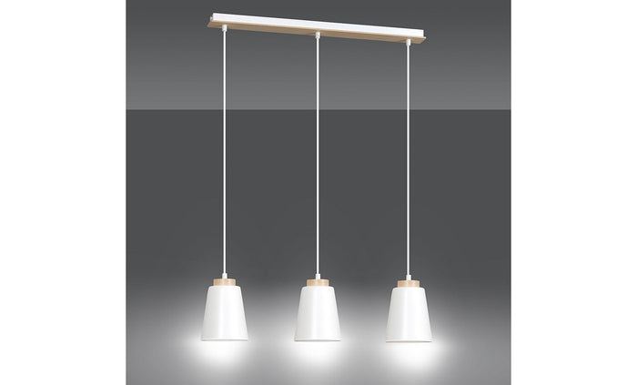 Lampada a Sospensione Bolero, Bianco, Acciaio, 66x100x14 cm, EPIKASA