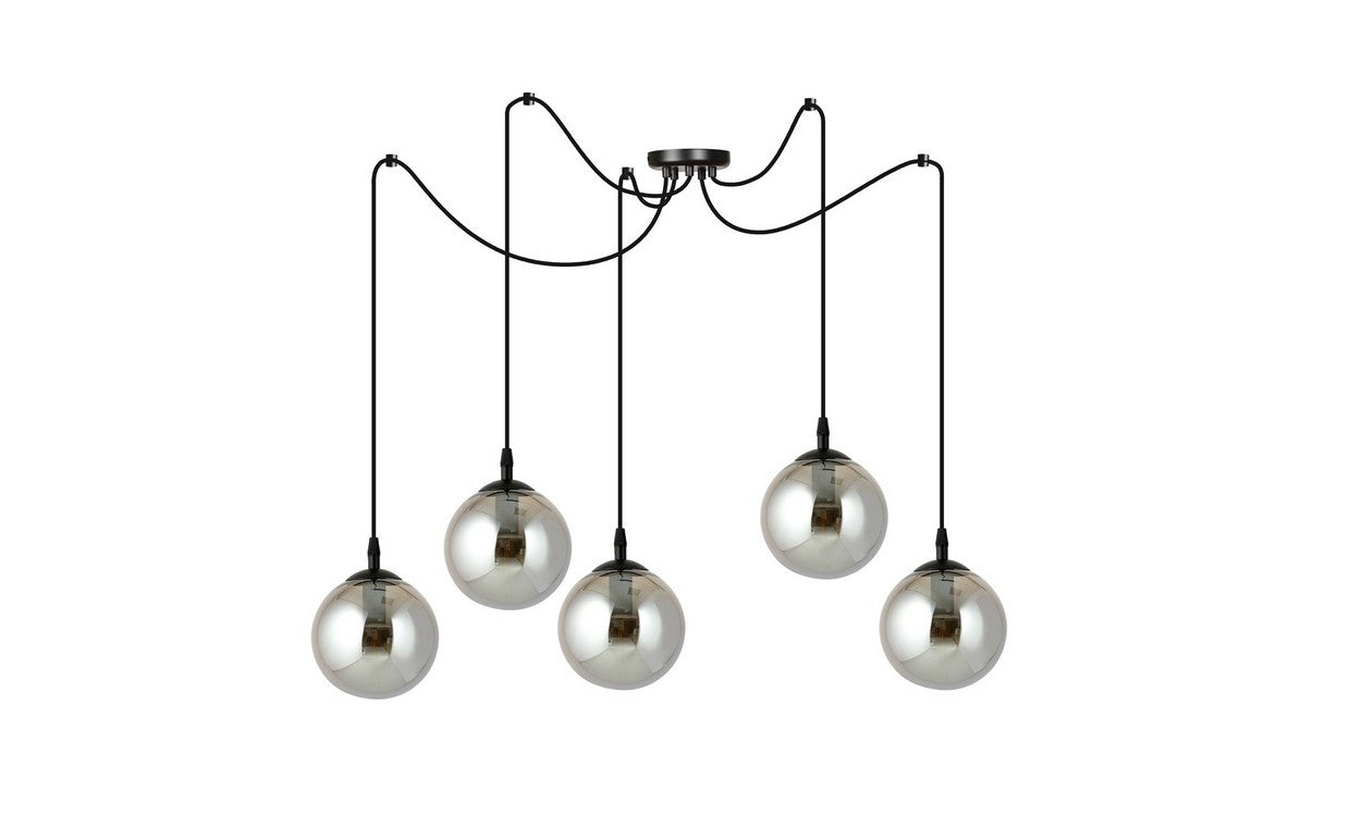 Lampada a Sospensione Gigi, Grigio, Acciaio, 200x200x70 cm, EPIKASA