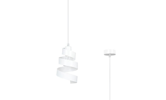 Lampada a Sospensione Saga, Bianco, Acciaio, 16x100x14 cm, EPIKASA