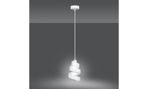 Lampada a Sospensione Saga, Bianco, Acciaio, 16x100x14 cm, EPIKASA