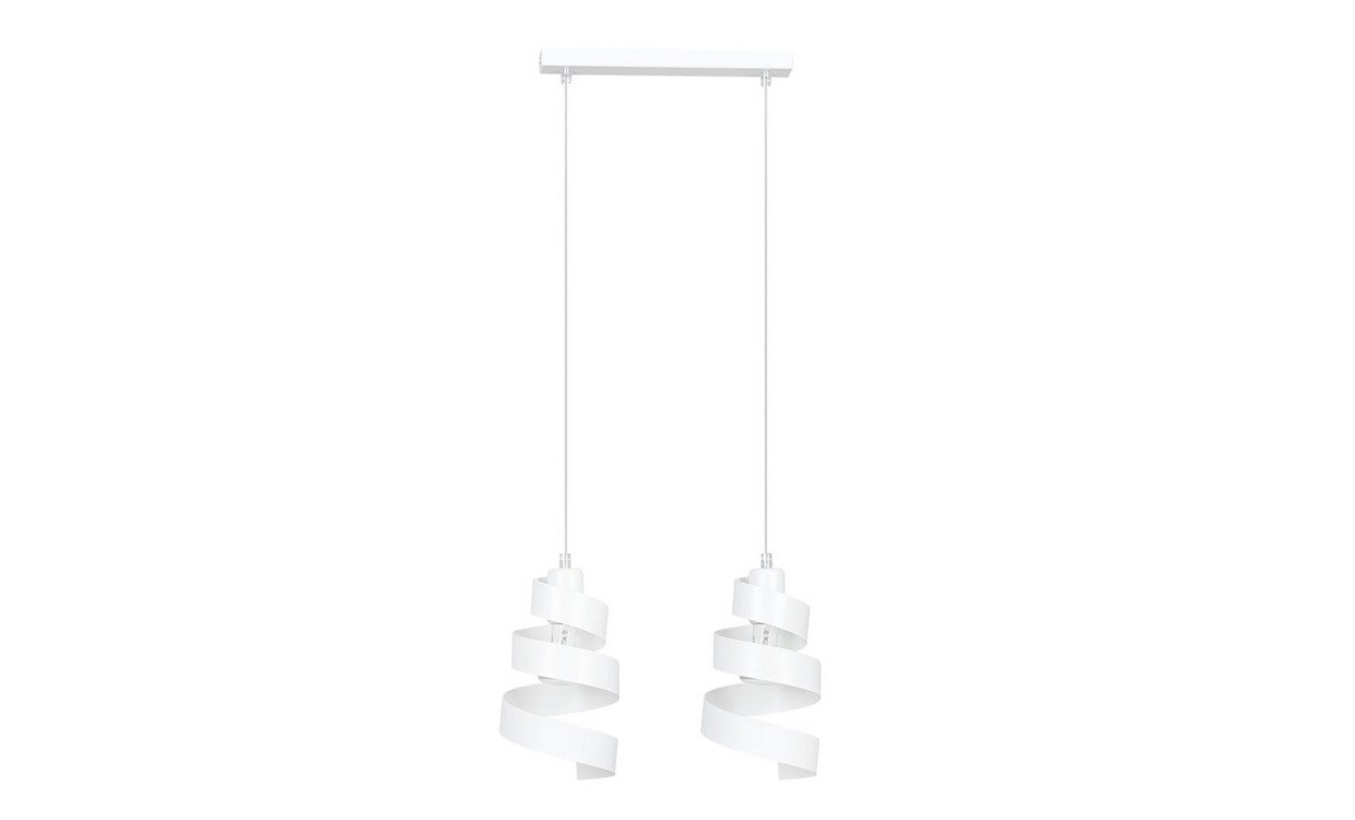 Lampada a Sospensione Saga, Bianco, Acciaio, 40x100x14 cm, EPIKASA