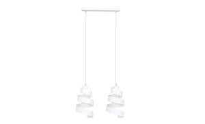 Lampada a Sospensione Saga, Bianco, Acciaio, 40x100x14 cm, EPIKASA