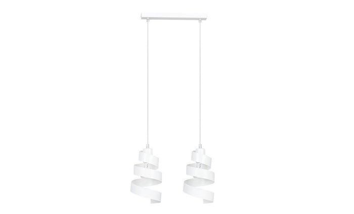 Lampada a Sospensione Saga, Bianco, Acciaio, 40x100x14 cm, EPIKASA