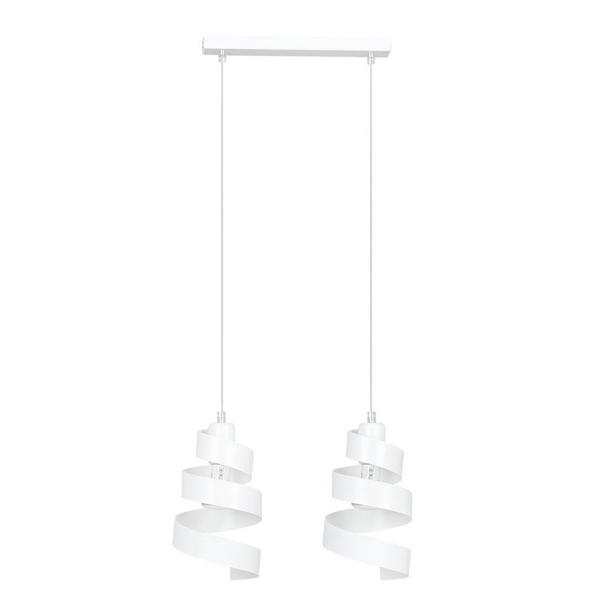 Lampada a Sospensione Saga, Bianco, Acciaio, 40x100x14 cm, EPIKASA