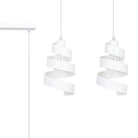 Lampada a Sospensione Saga, Bianco, Acciaio, 40x100x14 cm, EPIKASA