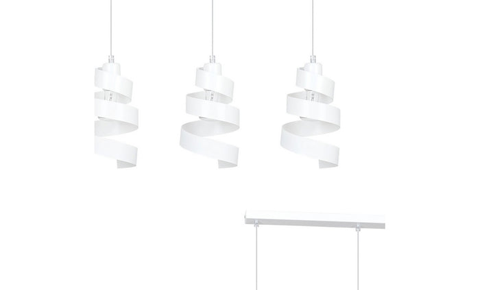 Lampada a Sospensione Saga, Bianco, Acciaio, 66x100x14 cm, EPIKASA