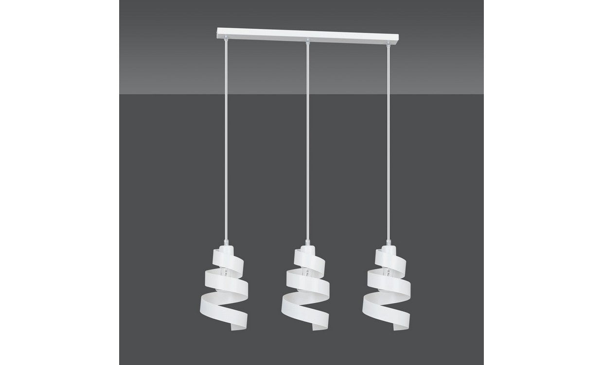 Lampada a Sospensione Saga, Bianco, Acciaio, 66x100x14 cm, EPIKASA