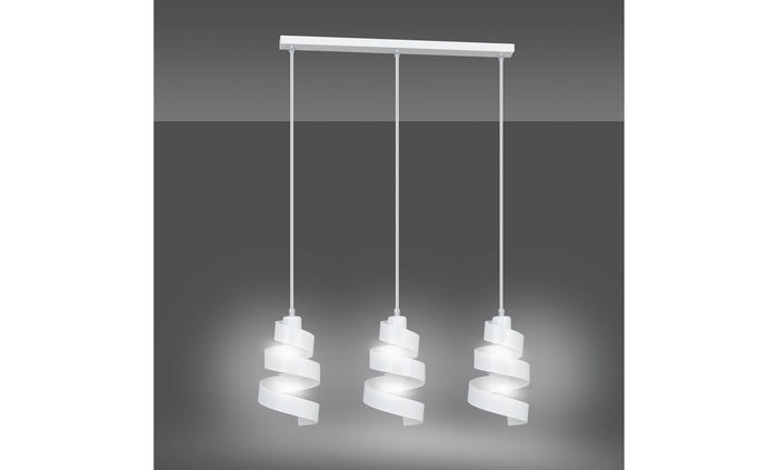 Lampada a Sospensione Saga, Bianco, Acciaio, 66x100x14 cm, EPIKASA