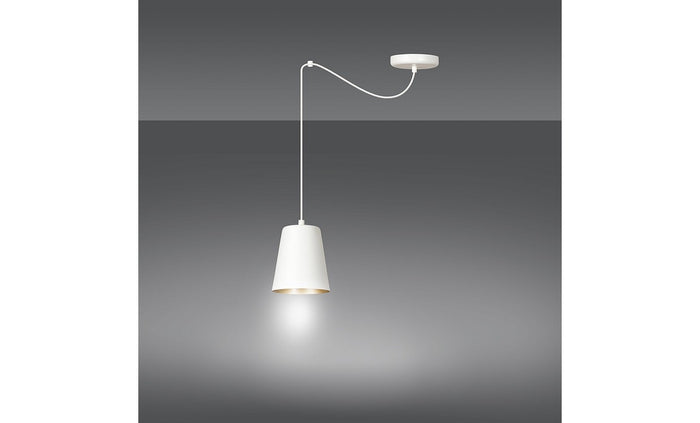 Lampada a Sospensione Link, Bianco, Acciaio, N/x200x14 cm, EPIKASA