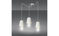 Lampada a Sospensione Link, Bianco, Acciaio, N/x200x50 cm, EPIKASA