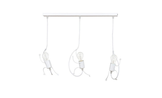 Lampada a Sospensione Bobi, Bianco, Acciaio, 65x60x14 cm, EPIKASA