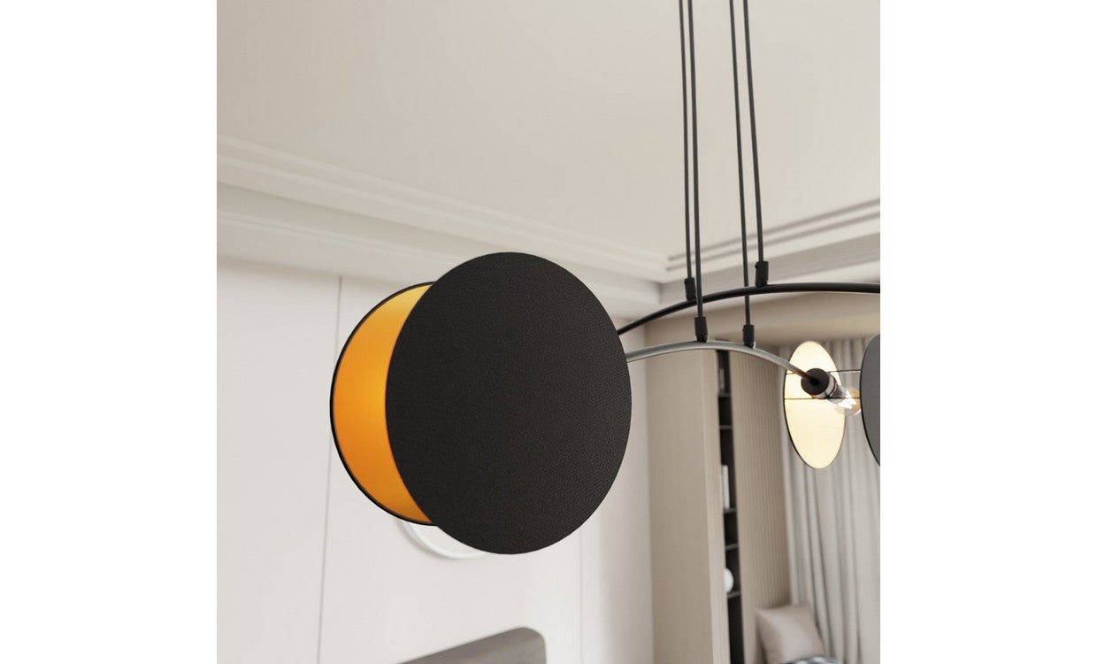 Lampada a Soffitto Halo, Nero, Acciaio, 60x20x8 cm, EPIKASA