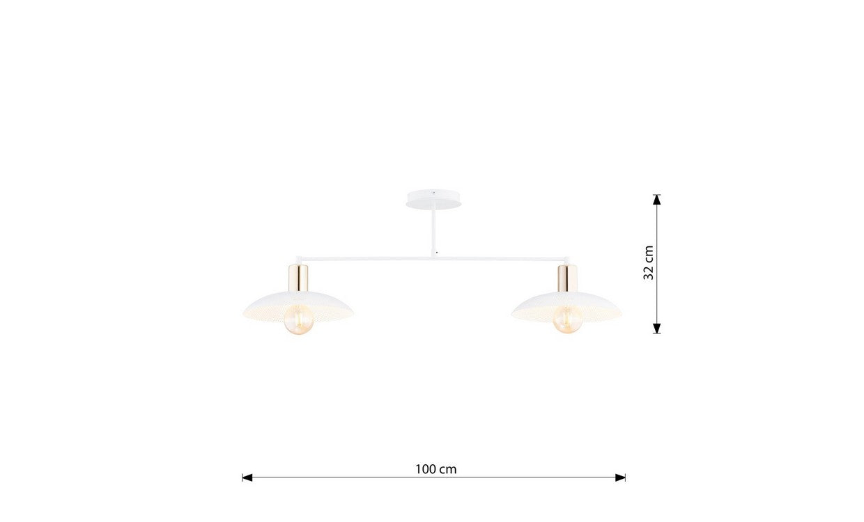 Lampada a Sospensione Hermes, Bianco, Acciaio, 86x60x86 cm, EPIKASA