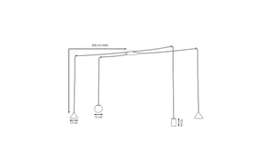 Lampada a Sospensione Modus, Nero, Acciaio, 70x100x70 cm, EPIKASA