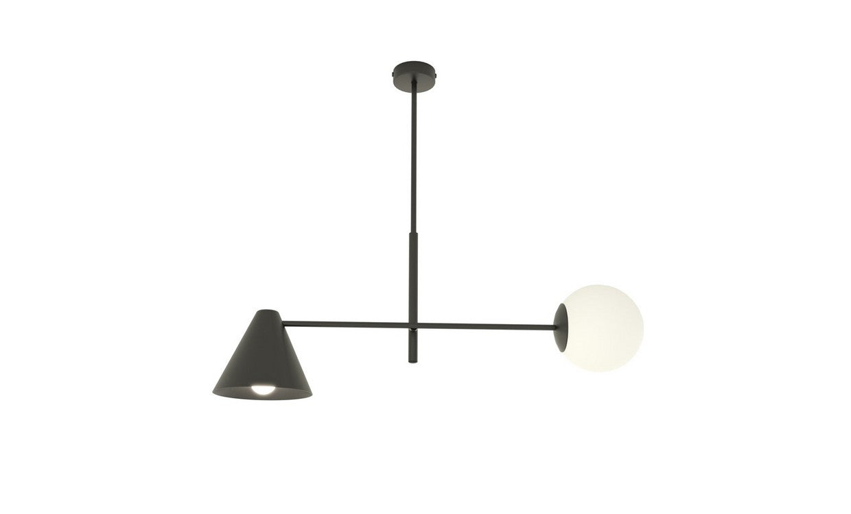 Lampada a Sospensione Spirit, Bianco, Acciaio, 90x100x30 cm, EPIKASA